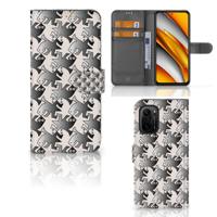 Poco F3 | Xiaomi Mi 11i | Telefoonhoesje | Met pasjeshouder | Salamander Grey