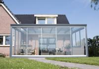 Tijdelijk 15% korting | Glasschuifsysteem Profiline R3 (3-spoor) type C - 243,5x214,5 cm RAL9010 (gebroken wit), vast deel links - Rails antraciet - SALE25014 Veiligheidsglas Verasol