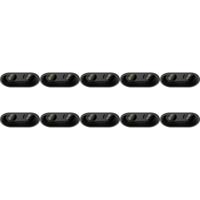 Dubbele Kantelbare GU10 Inbouwspots 10-pack - Zwart Aluminium - 185x93mm