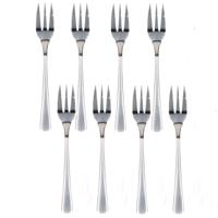 RVS taartvorkjes/gebakvorkjes - set van 8x - zilver - 15 cm - RVS RVS taartvorkjes/gebakvorkjes - set van 8x - zilver - 15 cm - RVS