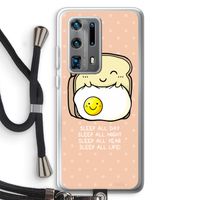 Sleep All Day: Huawei P40 Pro Plus Transparant Hoesje met koord