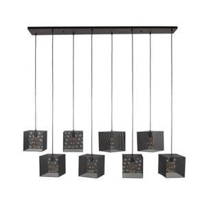 Giga Meubel - Hanglamp Zwart Metaal - 8-Lichts - 160x30x150cm