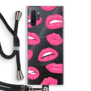 Bite my lip: Samsung Galaxy Note 10 Plus Transparant Hoesje met koord