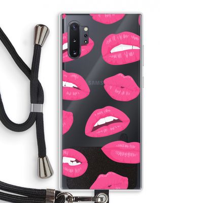 Bite my lip: Samsung Galaxy Note 10 Plus Transparant Hoesje met koord