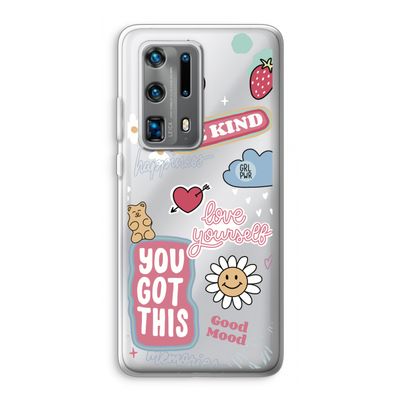 Positivity: Huawei P40 Pro Plus Transparant Hoesje