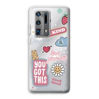 Positivity: Huawei P40 Pro Plus Transparant Hoesje Positivity: Huawei P40 Pro Plus Transparant Hoesje