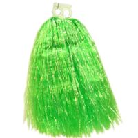 1x Stuks cheerball/pompom groen met ringgreep 33 cm - thumbnail