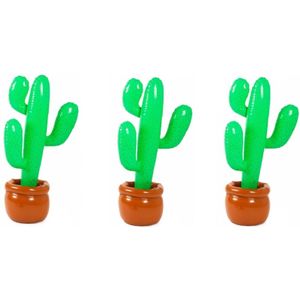 3x Opblaasbare cactus in pot 85 cm