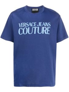 Versace Jeans Couture t-shirt en coton à logo imprimé - Bleu