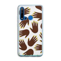 Hands dark: Huawei P20 Lite (2019) Transparant Hoesje