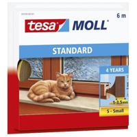 Tesa tochtstrip - 3x - small - bruin - 6 mtr x 15 mm - zelfklevend - huis isolatie - tochtstrook