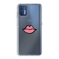 Kusje: Motorola Moto G9 Plus Transparant Hoesje