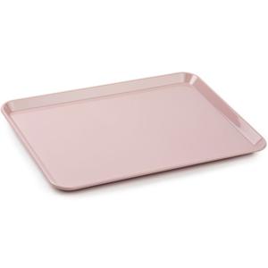 Plasticforte dienblad/serveerblad - Kunststof - 35 x 24 cm - oud roze - kopjes en glazen tray