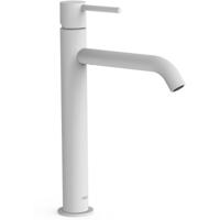 Wastafelkraan Tres Study | Opbouw | Mengkraan | Hoog model | 1-knop | Rond | Wit mat