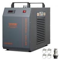 VEVOR industriële waterkoeler, CW-5202, waterkoeler koelsysteem met ingebouwde compressor, watertankcapaciteit van 7 liter, maximale stroomsnelheid van 18 l / min, voor CO2-lasergraveermachine Koelmachine