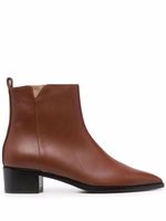 Scarosso Alba leather ankle boots - Marron