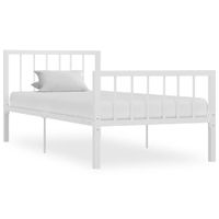 Bedframe metaal wit 100x200 cm