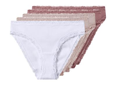 esmara Set van 5 dames onderbroeken (Oud roze/roze/wit, S (36/38))