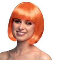 Boblijn pruik - oranje - dames - verkleden - verkleedpruik - koningsdag Boblijn pruik - oranje - dames - verkleden - verkleedpruik - koningsdag