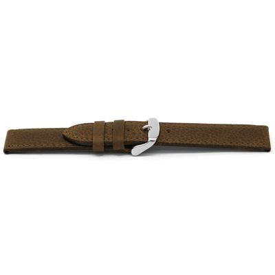 Horlogeband Universeel E329 Leder Bruin 16mm