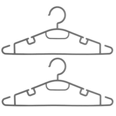 Kledinghangers - 20x - grijs - kunststof?- 40 x 18 cm - kleerhangers