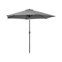 Parasol groot - donkergrijs - zeshoekig - Ø 300 cm - kantelbaar Parasol groot - donkergrijs - zeshoekig - Ø 300 cm - kantelbaar