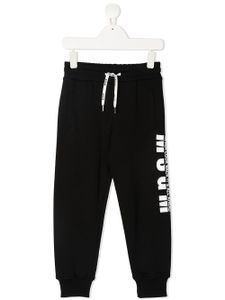 MSGM Kids pantalon de jogging à logo imprimé - Noir