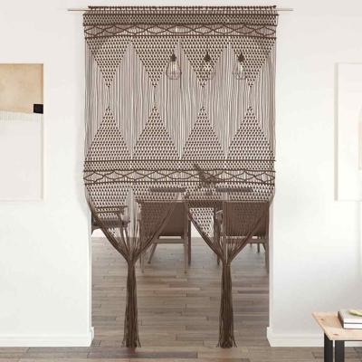 VidaXL Gordijn macramé 140x240 cm katoen taupe
