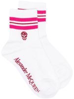 Alexander McQueen chaussettes à motif tête de mort - Blanc - thumbnail