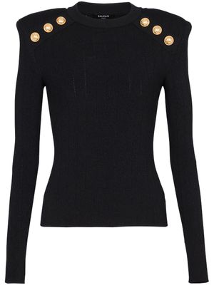 Balmain pull à épaulettes - Noir