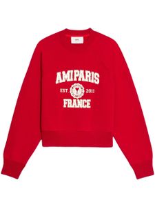 AMI Paris sweat à logo imprimé - Rouge