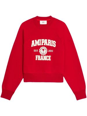 AMI Paris sweat à logo imprimé - Rouge