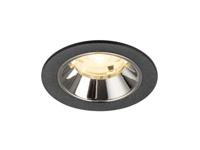 SLV InbouwspotNuminos S zwart/chroom 3000K - 20gr - 1009453