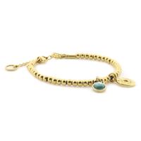 Qoss Armband Zoey Disc Groen | Goud