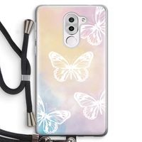 White butterfly: Honor 6X Transparant Hoesje met koord