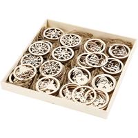 Creativ Company Kerstornamenten, d 8 cm, dikte 0,3 cm, 144 stuk/ 1 doos