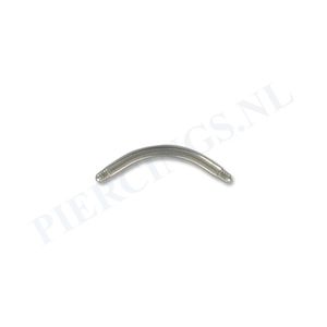 Staafje banana titanium 1.2 mm 12 mm