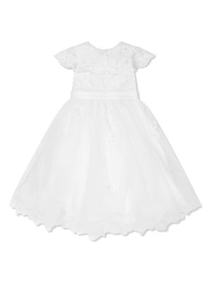Sarah Louise robe à fleurs brodées - Blanc