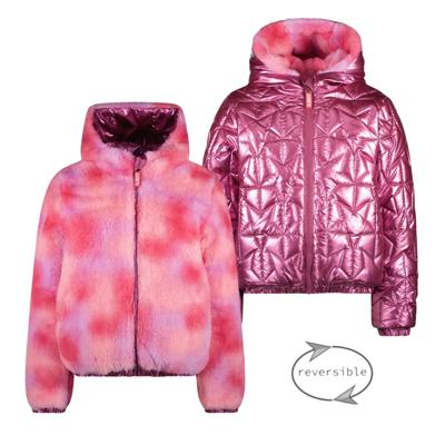 B.Nosy winter winterjas meisjes - roze - Jessie - reversible