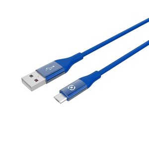 Celly USBMICROCOLORBL USB-kabel 1 m USB 2.0 USB A Micro-USB B Blauw