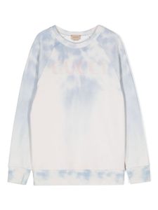 Gucci Kids sweat en coton à logo imprimé - Bleu