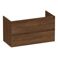Brauer Inspire - Onderkast - 100 cm - met 2 Softclose Lades Greeploos en 1 Sifon Uitsparing - Forest Cacao