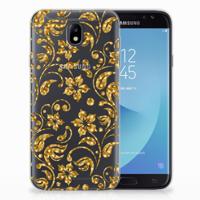 Samsung Galaxy J7 2017 | J7 Pro | TPU Case | Gouden Bloemen Samsung Galaxy J7 2017 | J7 Pro | TPU Case | Gouden Bloemen