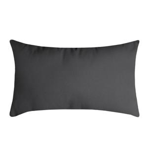 Stof Textile sierkussen Nelson - donkergrijs - 30 x 50 cm - bank kussens - polyester