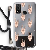 Rock: Huawei P Smart (2020) Transparant Hoesje met koord