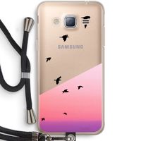 Fly away: Samsung Galaxy J3 (2016) Transparant Hoesje met koord