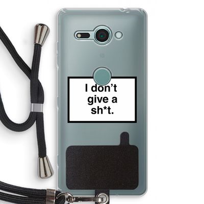 Don't give a shit: Sony Xperia XZ2 Compact Transparant Hoesje met koord