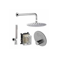 Hotbath Cobber Inbouw Doucheset Rond Met Hoofddouche 20 cm En Handdouche Compleet Chroom - thumbnail