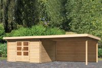 Woodfeeling | Tuinhuis Bastrup 7 met Overkapping 4,0 en Achterwand