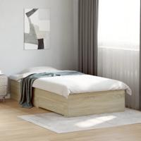 Bedframe met lades bewerkt hout sonoma eikenkleurig 75x190 cm